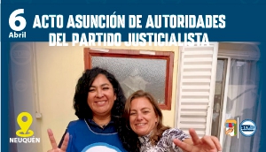 Acto de asunción de autoridades del Partido Justicialista.