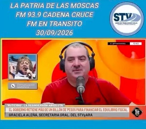 NOTA A GRACIELA ALEÑÁ EN LA PATRIA DE LAS MOSCAS DE FM 93.9 CADENA CRUCE